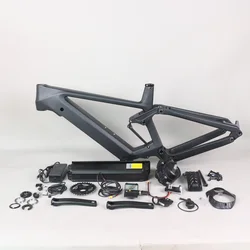 Full Carbon Fiber 29er Suspension E-MTB Bike Frame E69 With Bafang M510 Available Size 15/17/19