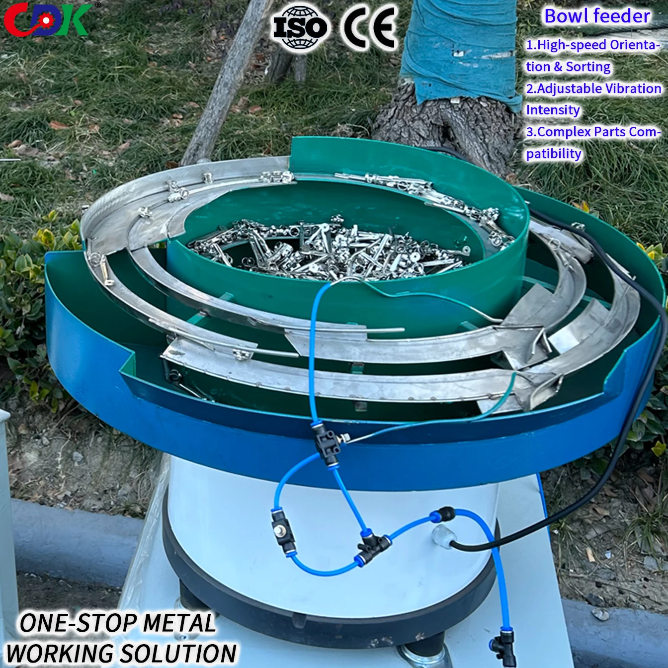 

Automatic Vibration Bowl Feeder Stainless Steel Material Design for Bottle Lids Automated Feeding System Parts Feeder