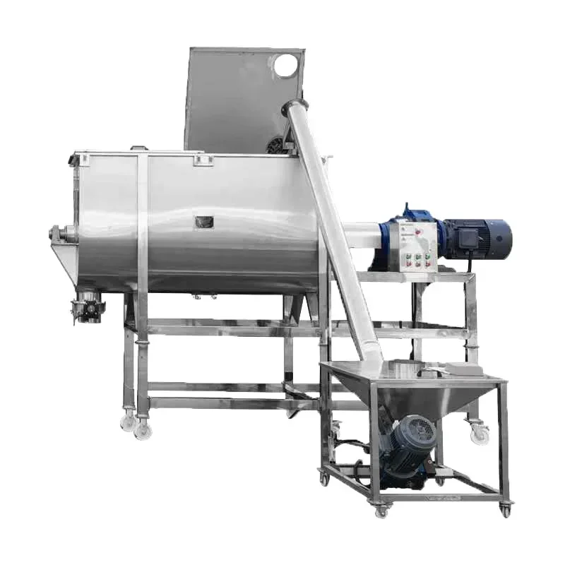 Fish Feed Mixer Machine Manufacture Blender Ribbon Substrate Mushroom Mix Powder Machine Horizontal Animal Feed Dry Blender