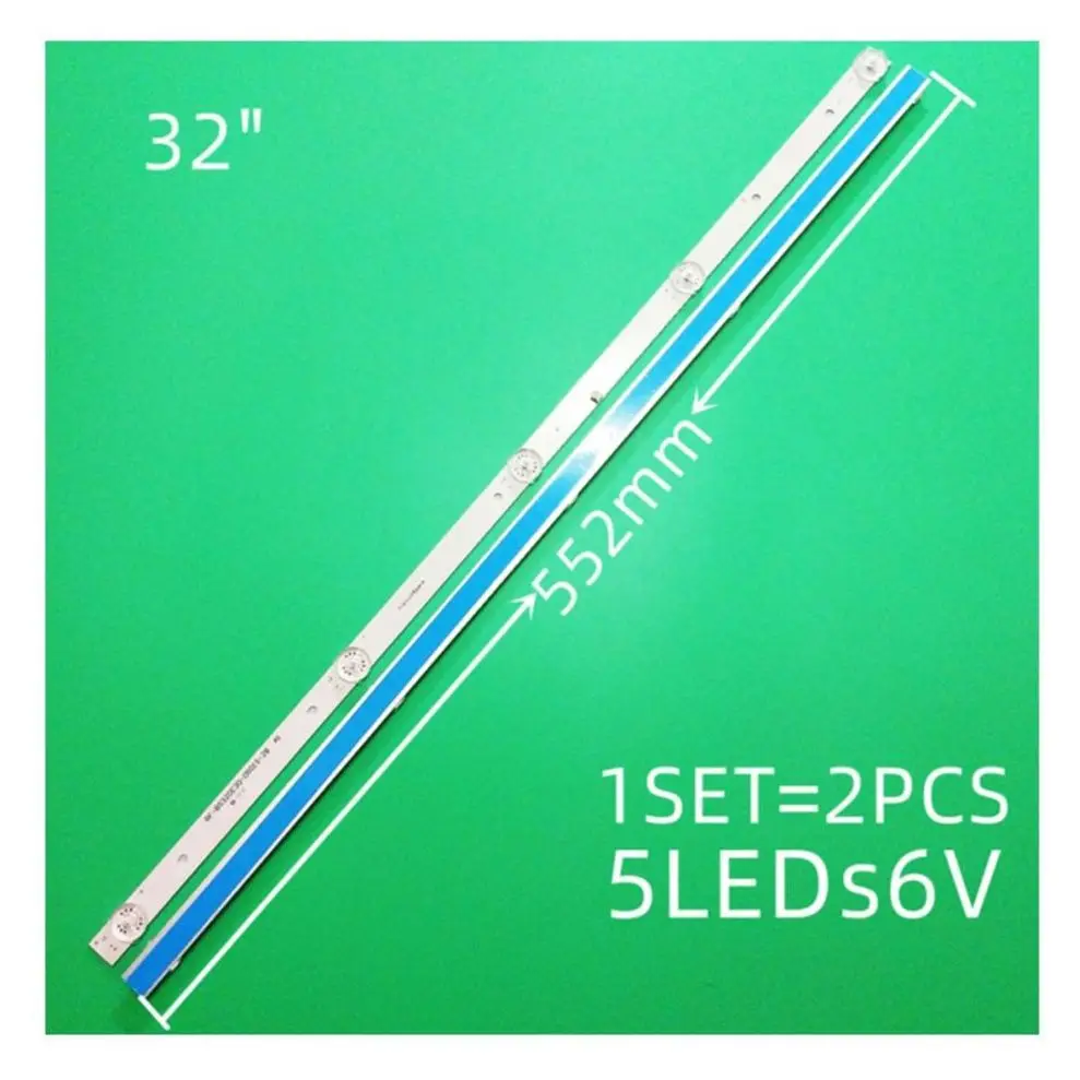 2Pcs/Set LED Backlight Strips RF-BS320E30-0501S-28 A1 32f1000 v320dj8-q01 LED32-ES5004 6V 5LEDs 552mm