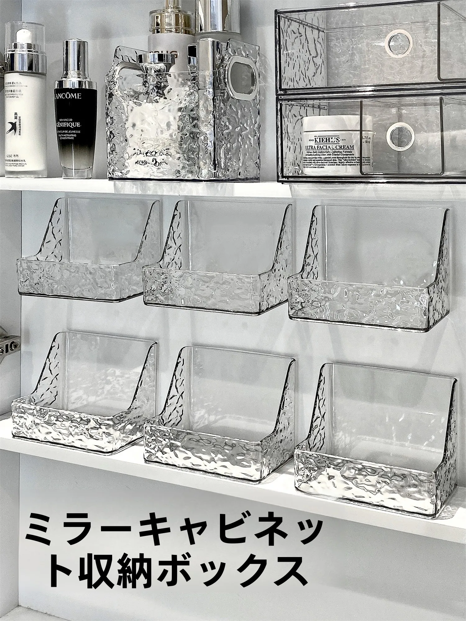 

Органайзер для ванной комнаты: акриловый зеркальный шкафчик для хранения косметики, помады, масок, ватных палочек. Домашний органайзер.
