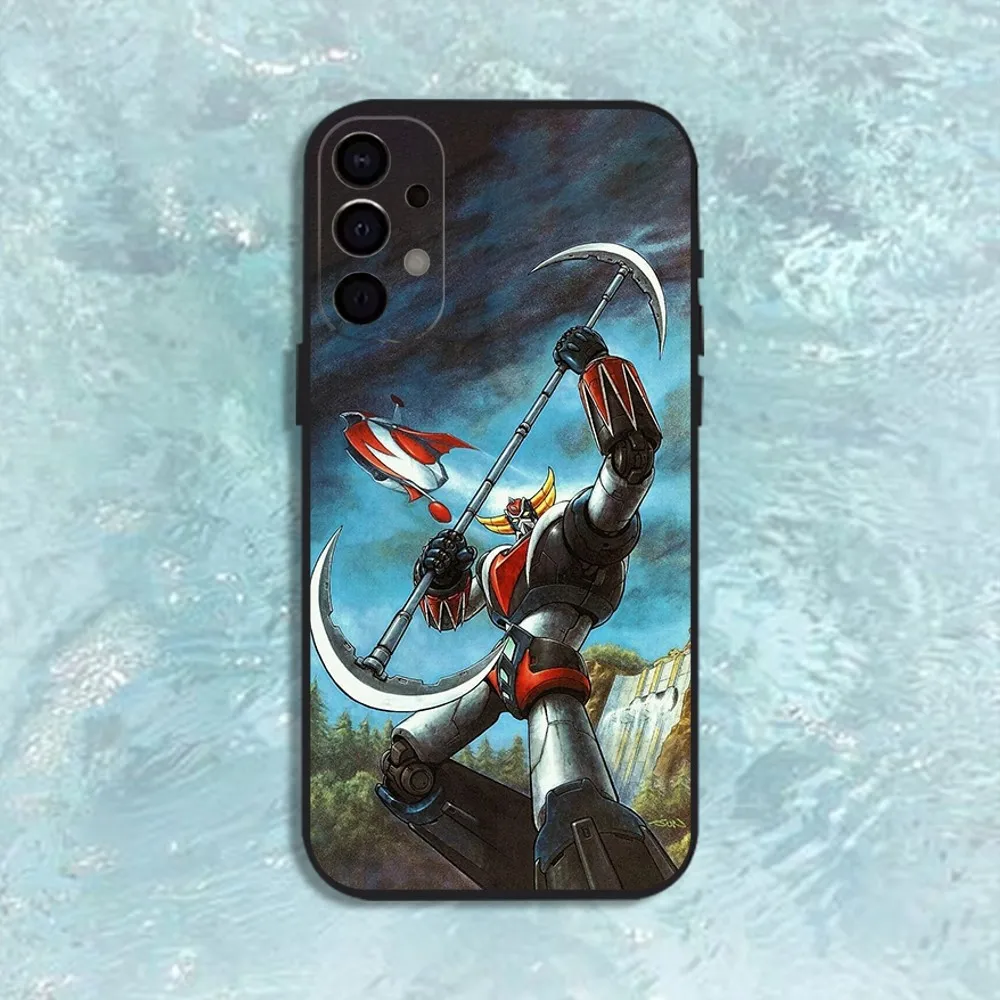 UFO Robot Goldorak Telefoon Case Voor Samsung S25,S24,S21,S22,S23,S30,Ultra,S20,Plus,Fe,Lite,Note,10,9,5G Zwarte Cover