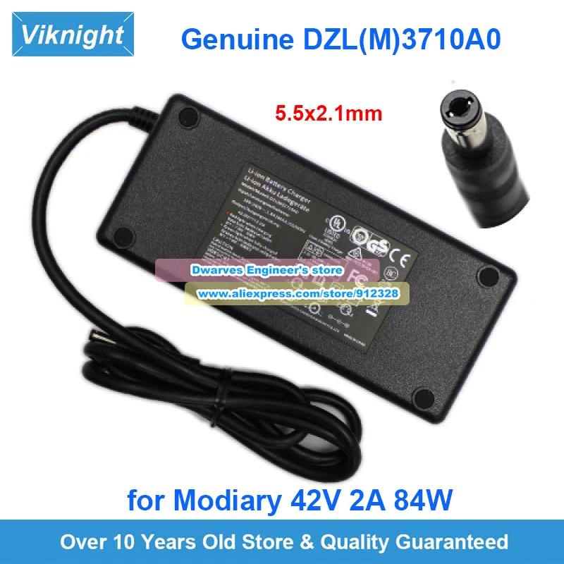 

Оригинальный адаптер переменного тока DZL(M) 3710A0, 42 В, 2 А, 84 Вт для модиарного зарядного устройства GVE GM95-360200-D, 5,5x2,1 мм