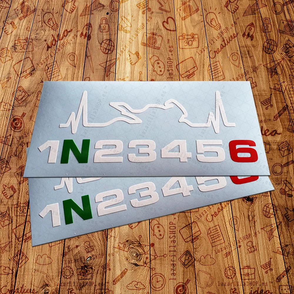 Motorcycle Gear Shift Vinyl Stickers, 1 Pair 1N23456 Speed Decals for Helmet Fuel Tank Fairing Waterproof Self-Adhesive