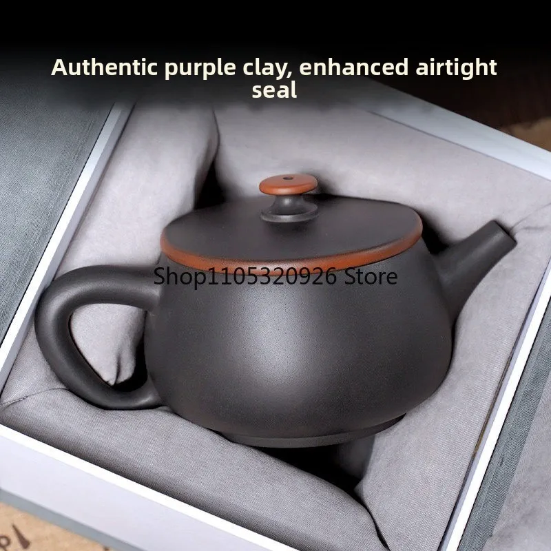 A pot of Yunnan Jianshui purple pottery teapot handmade non-Nixing pottery sand household high-end single hantile stone scoop