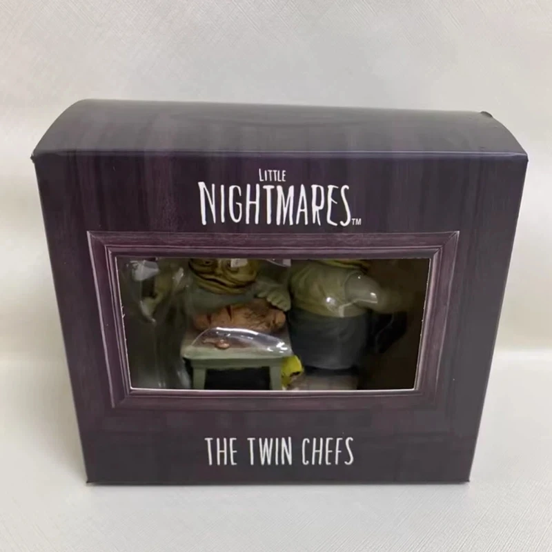 جديد ليتل كوابيس الطهاة التوأم نموذج عمل أرقام أنيمي لعبة محيط نموذج تمثال جمع مكتب الديكور الصبي الهدايا