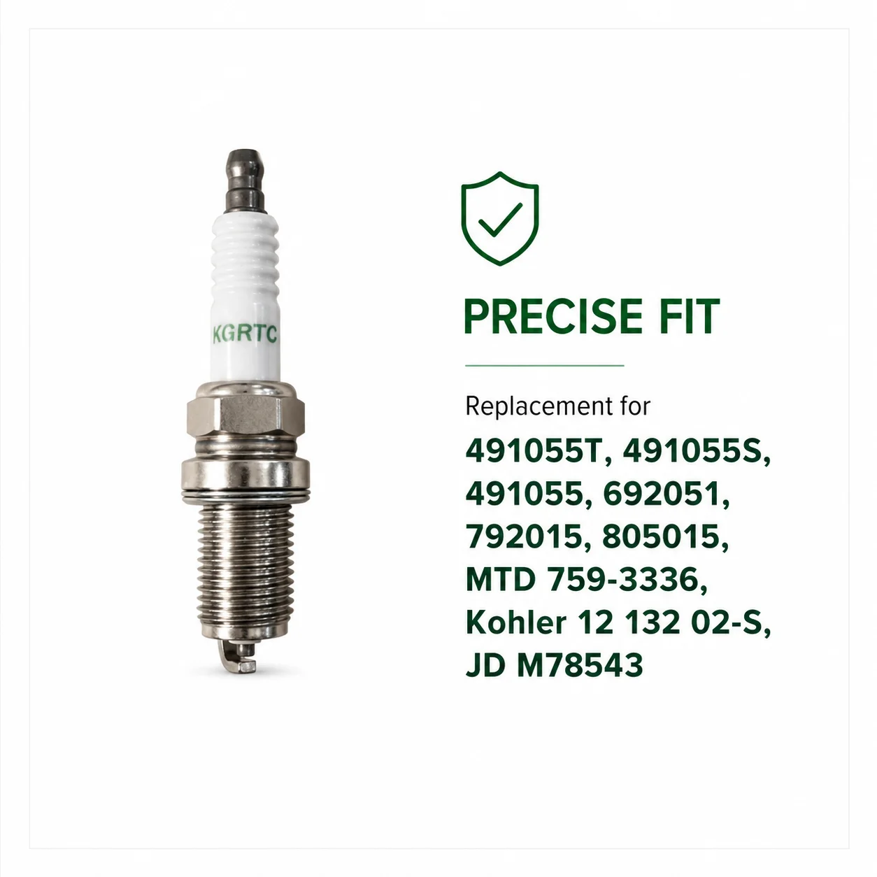 6 Pack Spark Plug Replacement for Champion RC12YC, Compatible with Briggs & Stratton 491055 491055T, MTD 759-3336, 14mm Thread