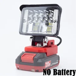 Wireless LED Work Light for Bauer 20V Lithium Battery Portable Outdoor Lamp work light W/USB Fast Charging(No battery)