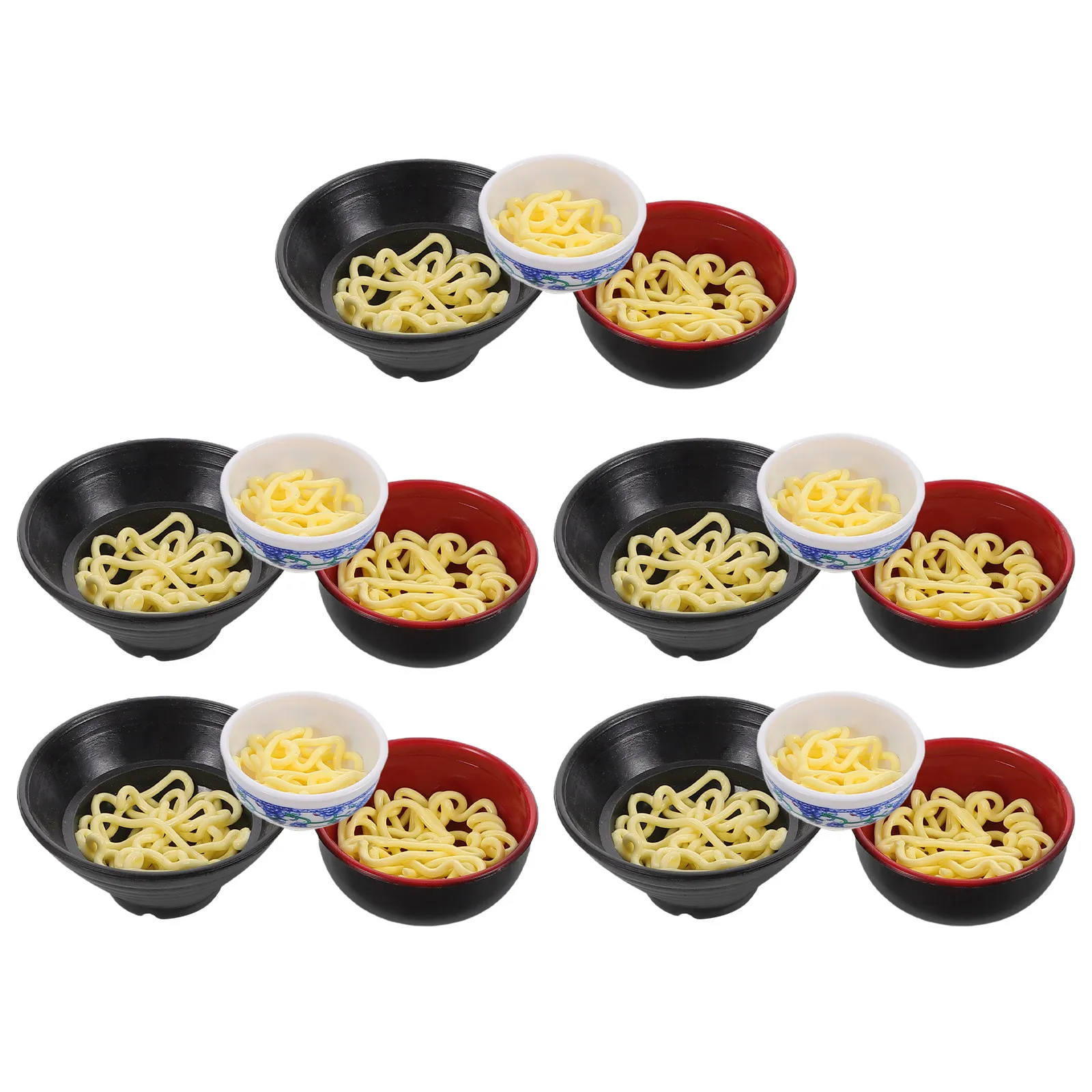 15 Stück Künstliche Nudelschüsseln, Niedliche Ramen-Modell-Dekorationen, Japanische Instant-Nudel-Schüsseln, Kawaii