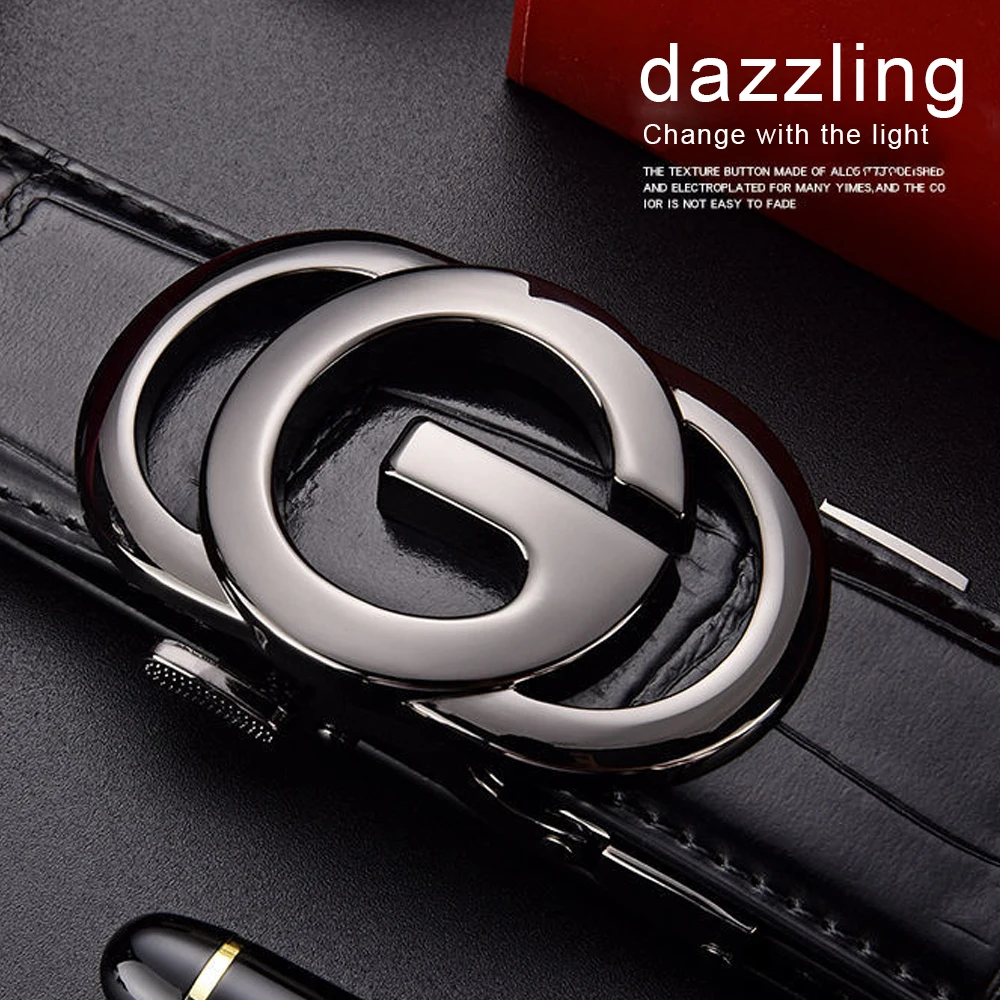 

Ремень мужской с автоматической металлической пряжкой, 125 см