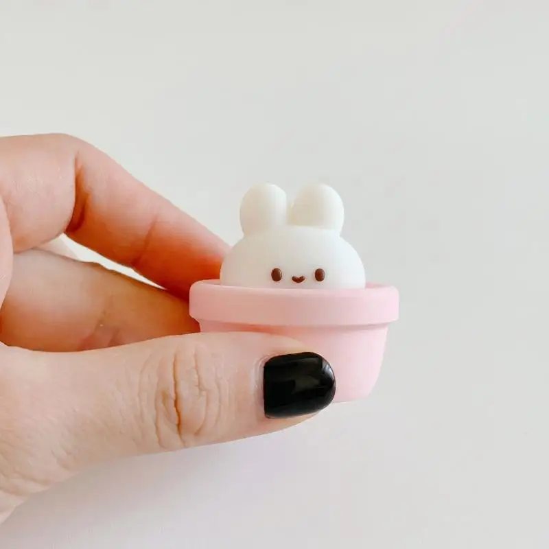 3D-gedruckte Tastenkappen-Klicker-Schlüsselanhänger, Cartoon-Kaninchen-Tastatur-Schlüsselanhänger, niedlicher Tastenkappen-Schlüsselanhänger, Taschenanhänger, Klicker-Tastenkappen-Schlüsselanhänger – Detail 9