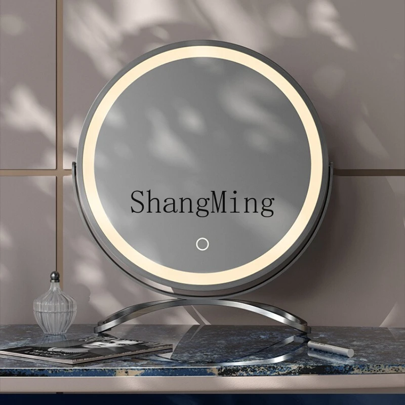 

LXY light luxury high-end storage bedroom mirror modern simple makeup mirror