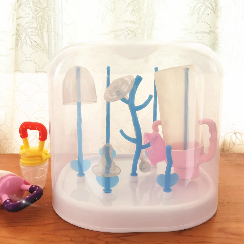 젖병 건조 선반 수유 컵 거치대, 탈착식 나무 모양 선반, 청소 젖꼭지 및 액세서리 보관 건조 선반