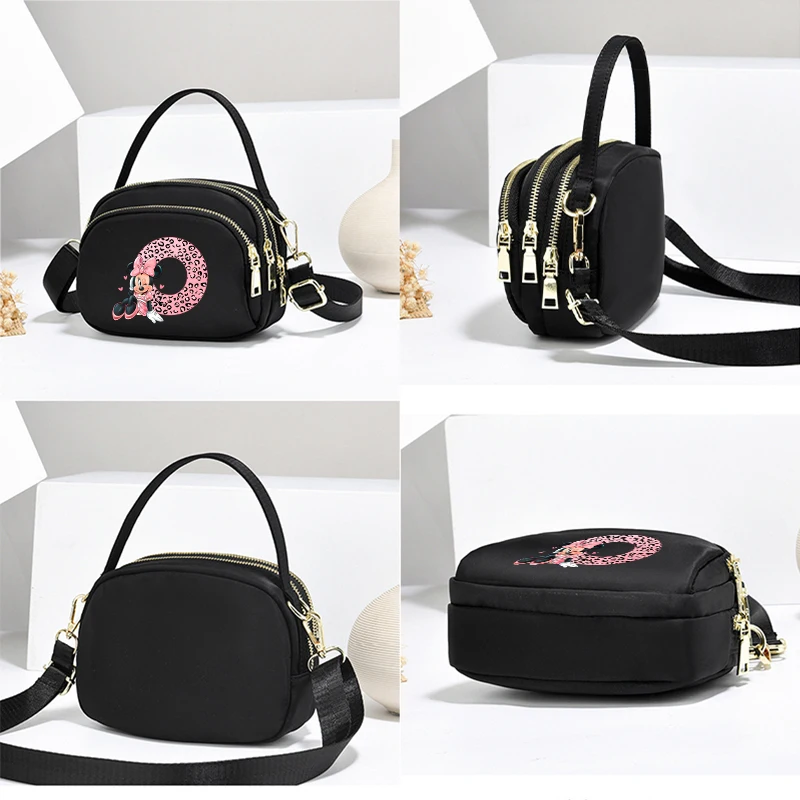 ميكي ميني رسالة المرأة حقائب كروسبودي الهاتف محفظة الكتف الحقيبة حقيبة يد الموضة للإناث الفتيات المحمولة حقيبة تحت الإبط