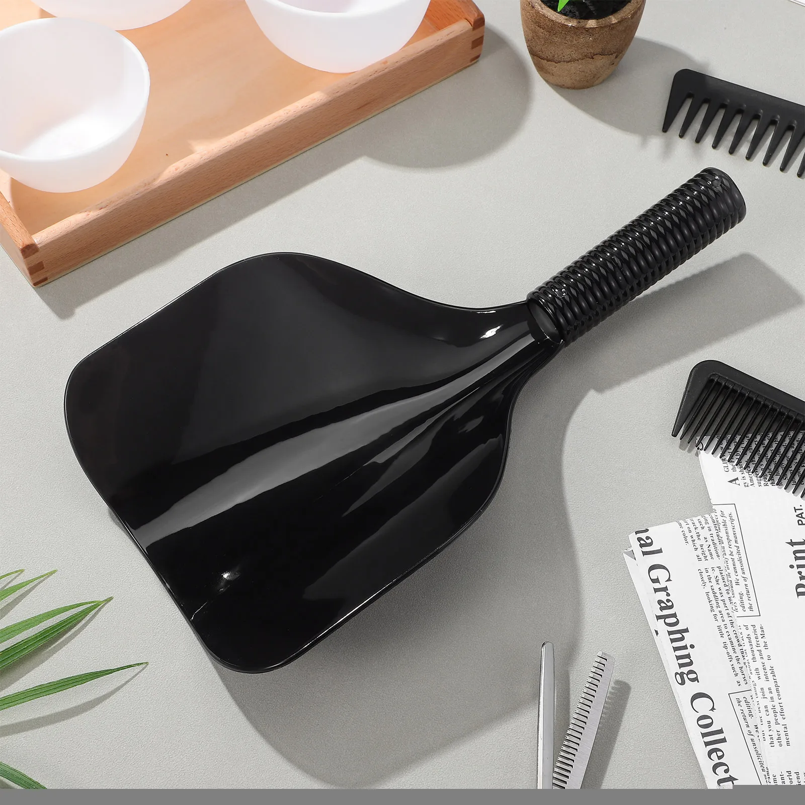 

Щит для окрашивания волос, защитная пластиковая маска для лица, чехол для салона, парикмахерской, черная панель для стрижки, защитный инструмент для лака для волос