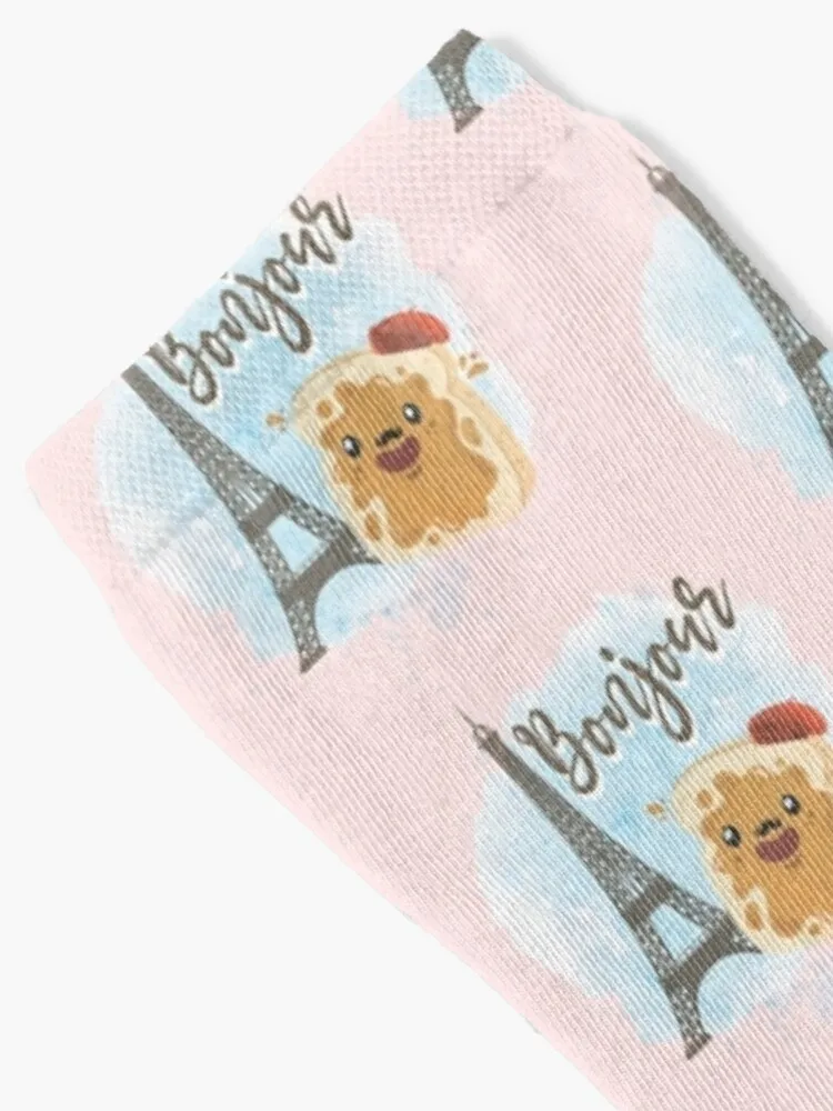 French toast with Bonjour Socks Stockings man gym crazy Boy Socks Women's