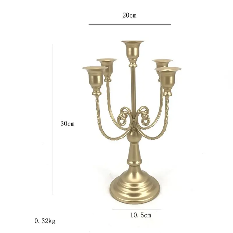 2X 5 Candelabra Candelabra Vintage Candelabra Wedding Party Decor Vintage Table Decor,Gold
