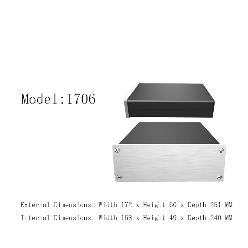 

Полностью алюминиевый корпус Weiliang Audio 1706, предусилитель, усилитель для наушников, усилитель мощности, чехол «сделай сам»