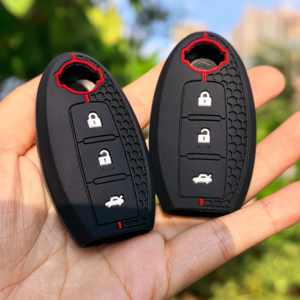 Silicone for Nissan Qashqai X-Trail T32 T31 Juke J10 J11 Kicks Tiida Pathfinder Note for Infiniti Car Key Case Cover Shell Fob