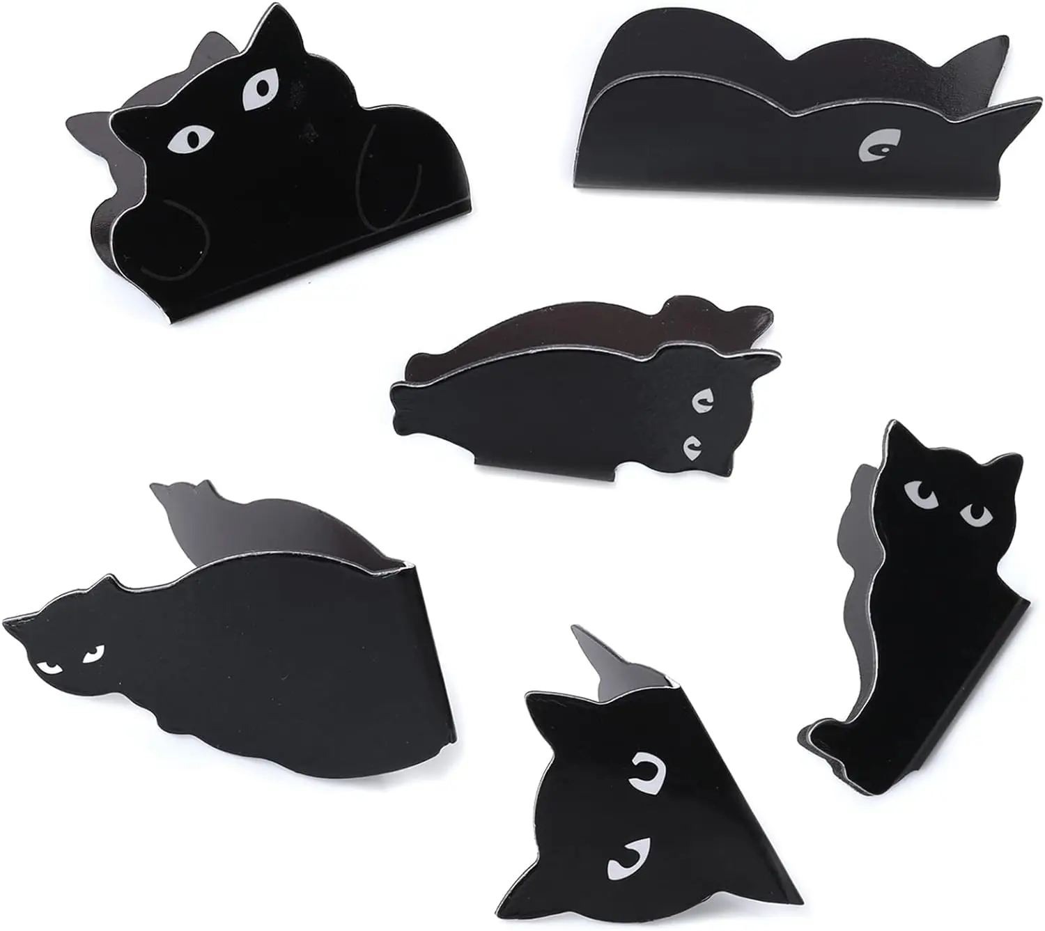 6/12cs Magnetic Bookmarks For Book Lovers, Black Cat Cute Bookmarks  For Cat Lover Gifts,and Students Teachers School Home