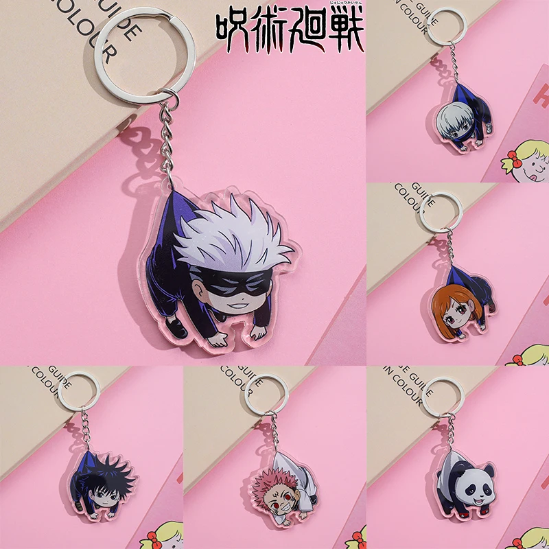 

Jujutsu Kaisen Keychain Anime Pendant Acrylic Creative Car Key Ring Cartoon Backpack Decoration Charms Funny Toys Jewelry Gifts