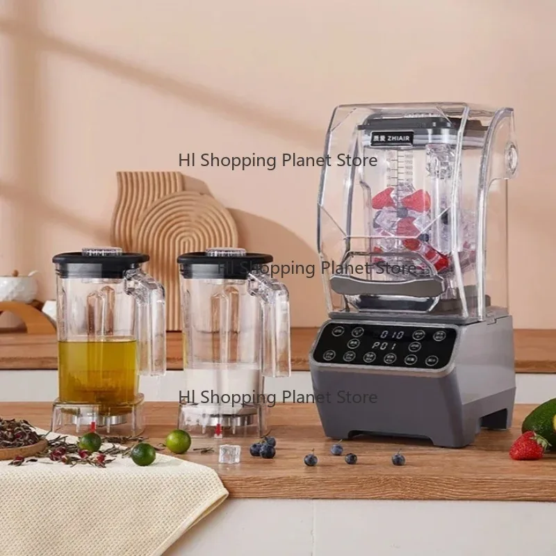 Commercial Ice Machine - with So-y Milk Juicer, Tea Ex-tractor, Soundproof Cover, Ice Crusher & Blender Functions, Professional