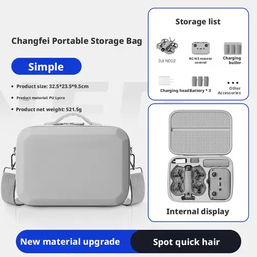 Imagen 2 del producto Para DJI NEO2 cardán de mano bolsa de almacenamiento portátil bolsa dura de viaje ForDJI NEO2 Estuche de transporte
