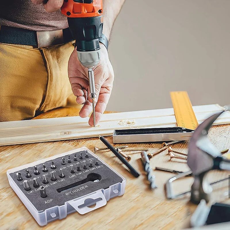 مجموعة أدوات استخراج البراغي التالفة ABGR-22، مجموعة أدوات استخراج المسمار المقطوعة سهلة الإزالة، مصنوعة من H.S.S. 4341، الصلابة 62-63Hrc