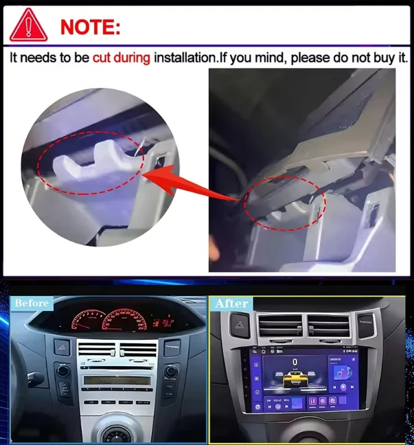 For Toyota Yaris Vizi 2005 - 2010 2011 2012 Car Android 16 Radio Multimedia Video Player Stereo Head Unit 2 din Android Auto DSP
