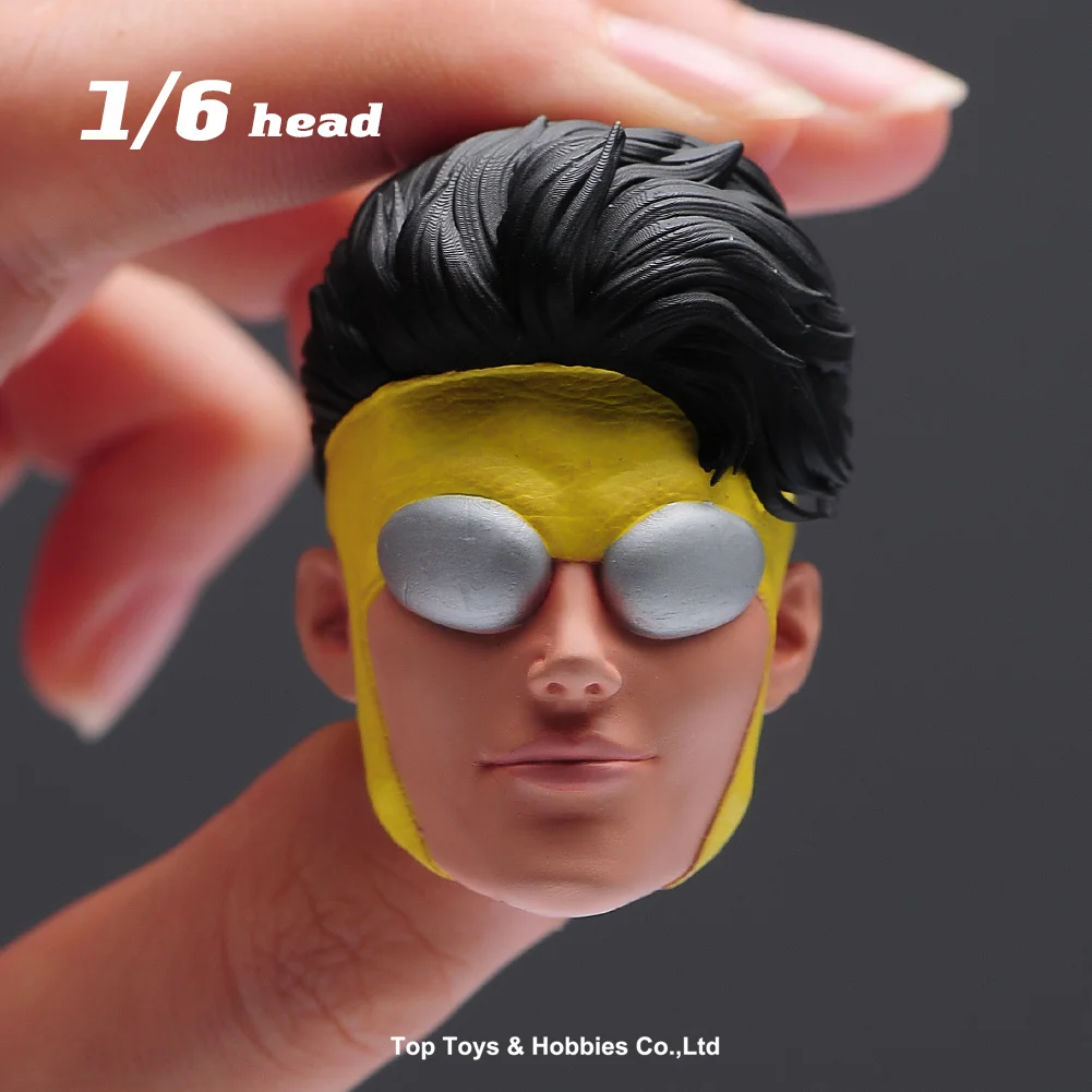 

Painted 1/6 Invincible Anime Boy Head Sculpt Hero Characters Carved Model For 12" Male Action Figure Body Dolls Toys