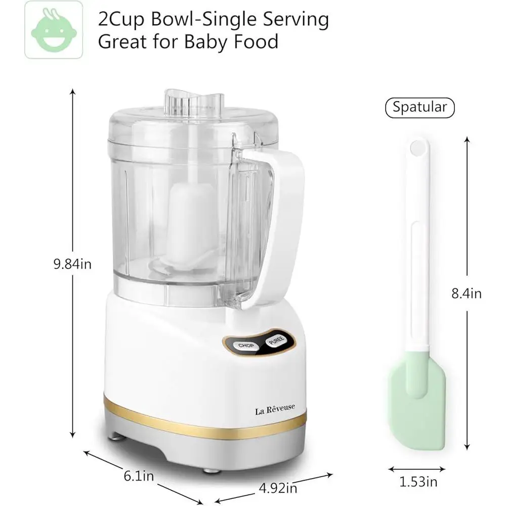 600W Smoothie Blender with 2-Cup Mini Food Chopper BPA Free Powerful Blender Shakes Frozen Drinks Efficient Kitchen Food