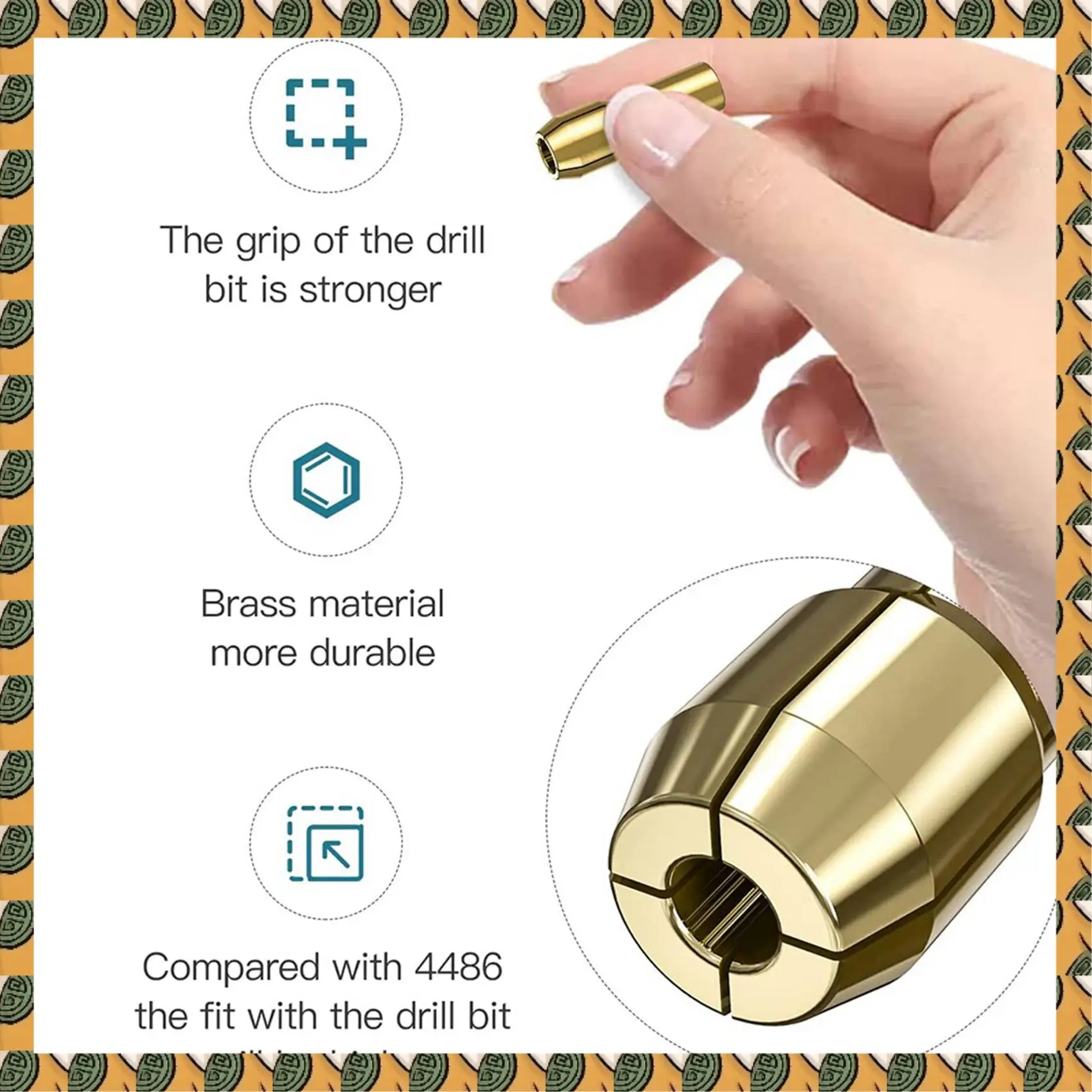 

A77I 20Pcs Brass Collet For Dremel,Replacement 4485 Quick Change Rotary Drill Nut Tool Set 0.8/1.2/1.5/1.8/ 2.0/2.4/3.0/3.2Mm