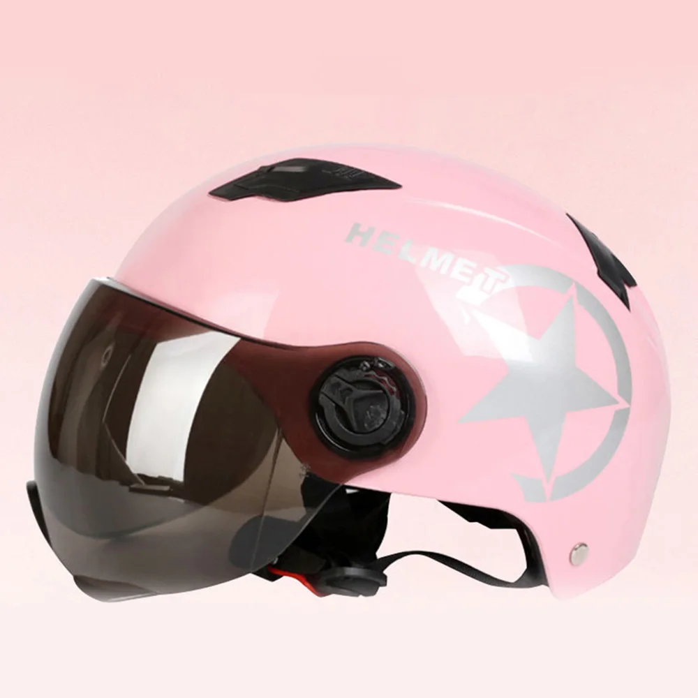 Casque de Moto pour Scooter Électrique, Protection Solaire, Modulable, Demi-Visage de Sécurité