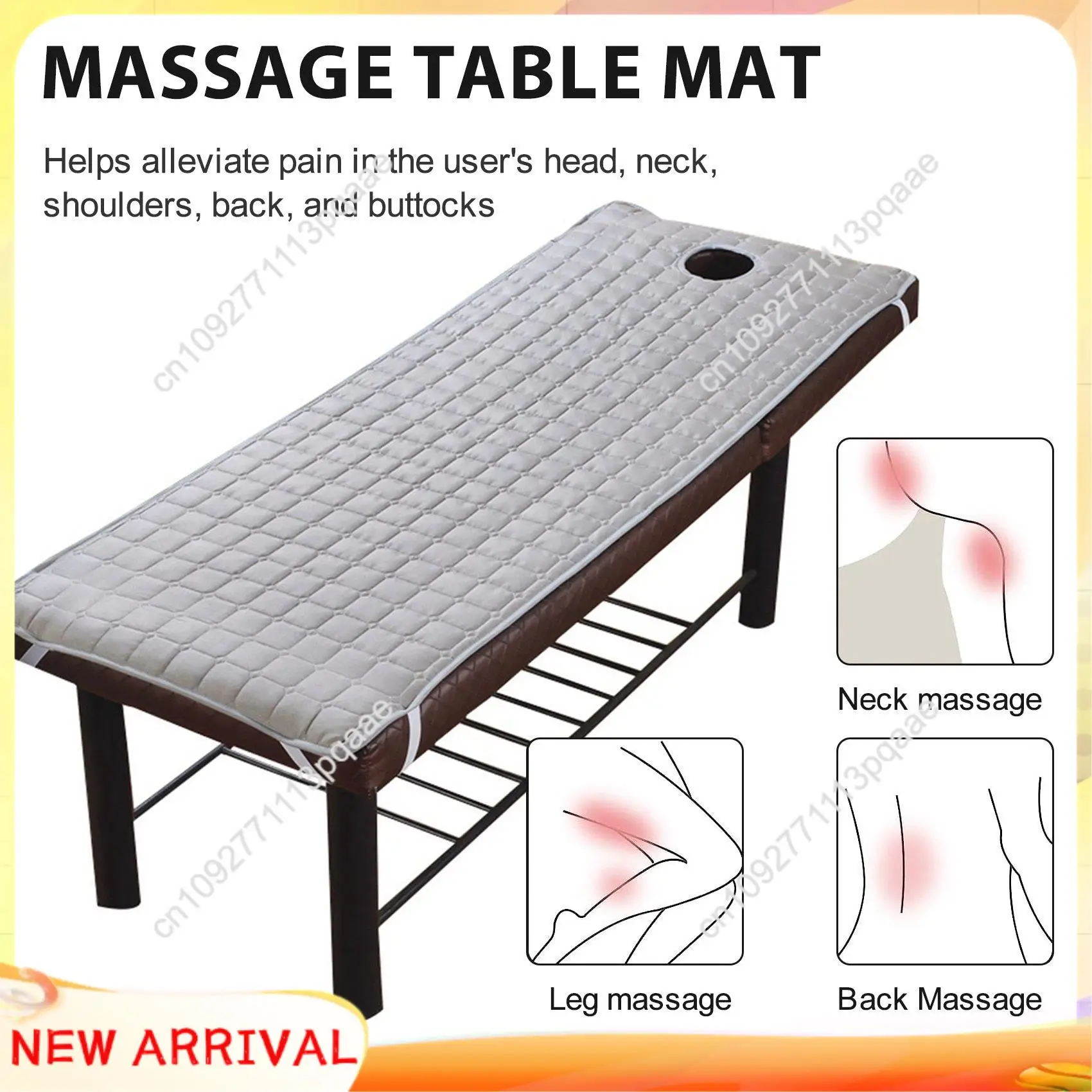 N84R Mattress Cover For Massage Table Bed With Hole, Beauty Salon Pad, Non-Slip Cushion 185X70cm Bed Pad Thickness 2Mm