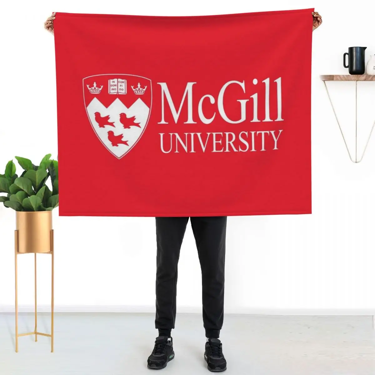 

McGill University Throw Blanket Shaggy Furry Soft Blanket for Bedroom Living Room