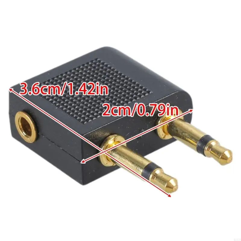 W8KB Headphones Adapter Golden Plated Ender لمحول الرحلة الذكور المزدوج
