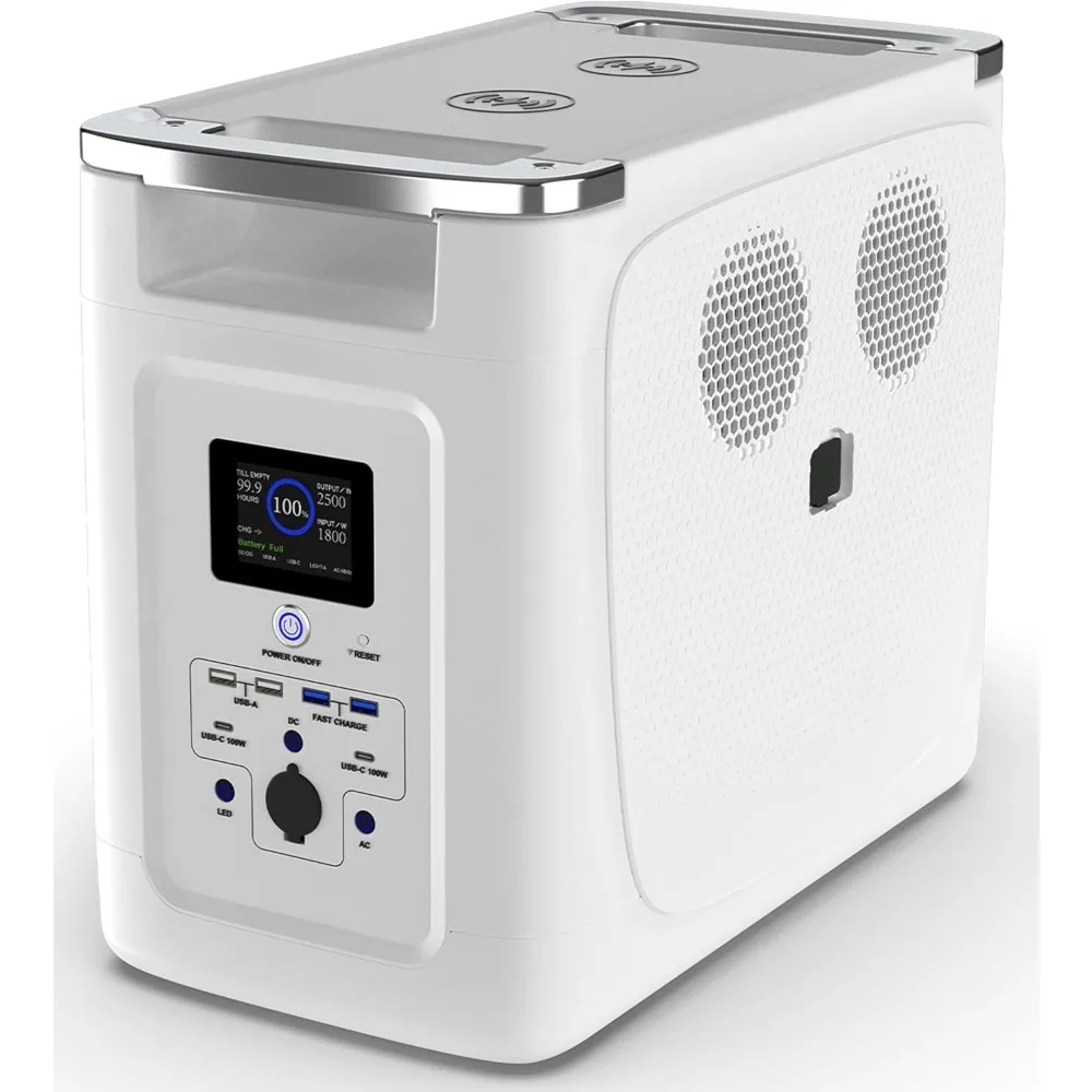 

Portable Power Station 2000W,Solar Generator 2048Wh Expandable LiFePO4 Backup Battery,APP WIFI Control 10 ms UPS E-Turbo 3600W