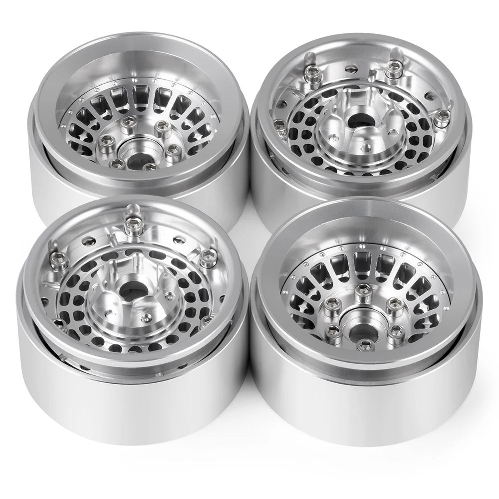 AXSPEED 4Pcs 알루미늄 합금 30mm 1.9 인치 비드 록 휠 림 허브 축 SCX10 TRX-4 1/10 RC 크롤러 자동차 업그레이드 부품