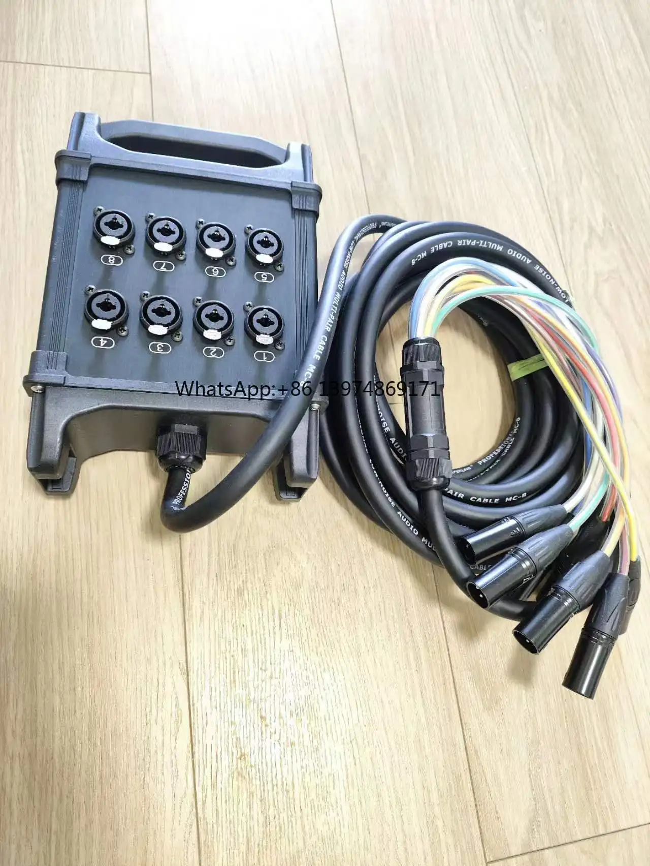8 Ways XLR Male To XLR/6.5MM 6.35MM Female 3PIN Professional Multi-Media Mobile Stage Signal Performance Portable Cable Audio