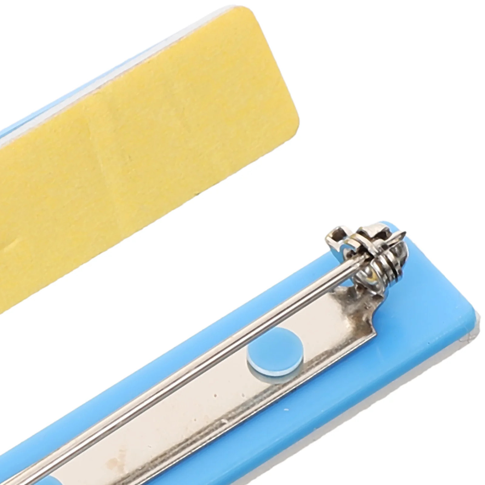 

10Pcs Adhesive Double-Sided Safety Pin Badge Backs Plastic Chest Buckle Foam for Id Name Holders Crafting DIY Badge Accessory