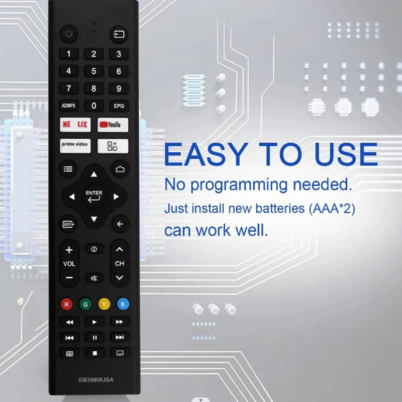 GB396WJSA Replace Remote Control For Sharp LCD TV 2TC32DF1I 2T-C50DF1I 2T-C42DF1I Durable Easy To Use