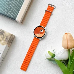 Ocean Silicone band For Samsung Galaxy Watch 7/6/4/5-Pro/active 2/6-4 classic belt 22/20MM bracelet Huawei GT 4-3-2 watch strap