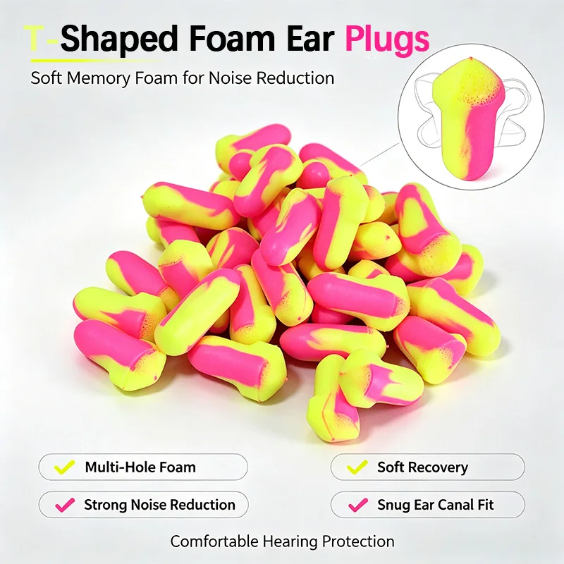 Noise-Canceling Earplugs for Better Sleep, Soundproofing, Snug Fit in the Ear Canal, Study and Dorm Rooms Soft and Comfortable