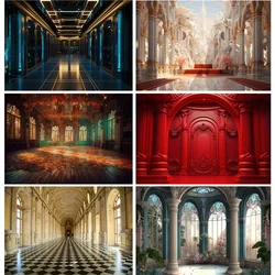Retro Palace Castle Theme Photography Backdrops Props Vintage Theater Opera European Style Church Photo Studio Background ET-08