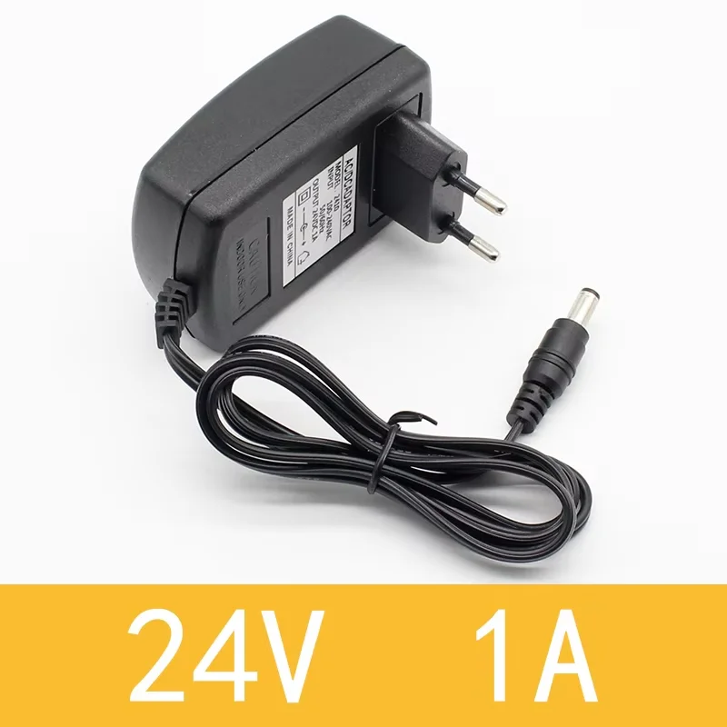 1PCS 24V 1A EU Stecker AC 110V 220V Konverter DC 24V 1A Server Netzteil Adapter