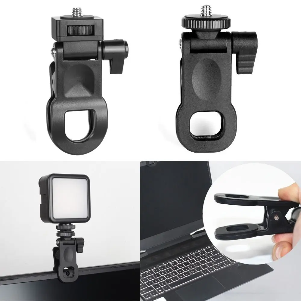 

1/4 Screw Mount Mini Fill Light Clip Portable Plastic Camera Flash Holder Mobile Phone Computer Fill Light Fixed