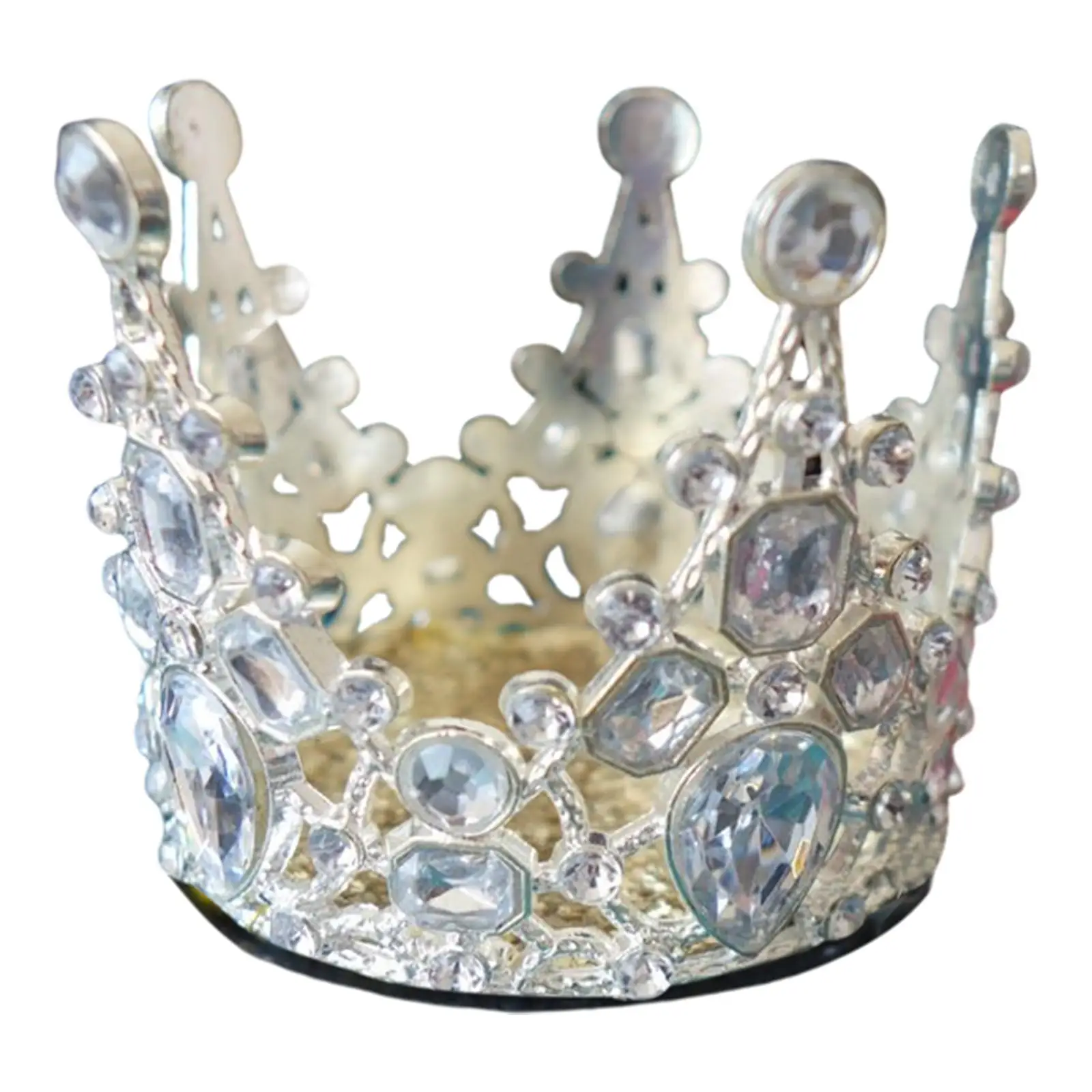 Helmet Crown Accessory Cute Fit for Bike Motocross White Rhinestones