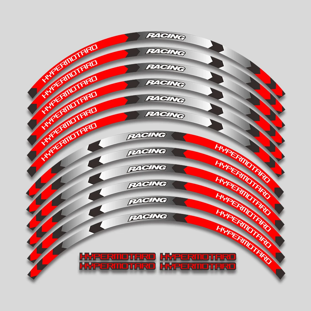 

For DUCATI HYPERMOTARD 939 821 796 950 1100 17inch Motorcycle Accessories Stickers Rim Decals Wheels Hub Reflective Stripe Tape