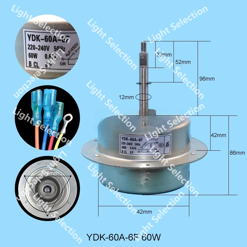 

FOR YDK-60A-6F Chigo air conditioner outdoor motor YDK-60B-6C cooling motor, fan 60W