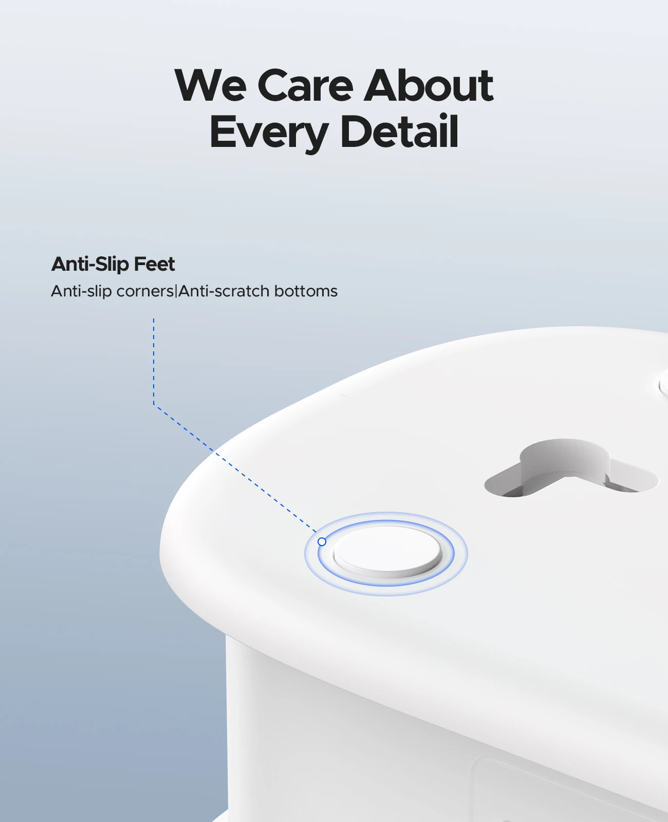 Anti Slip Feet and Wall mountable